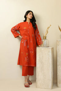 Stitched 2 Piece - Embroidery Self Jacquard Suit