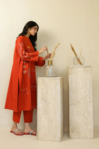 Stitched 2 Piece - Embroidery Self Jacquard Suit