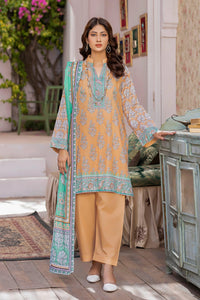 Unstitched 3 Piece - Printed Lawn