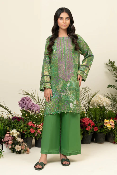 2 Piece - Unstitched Embroidered Lawn