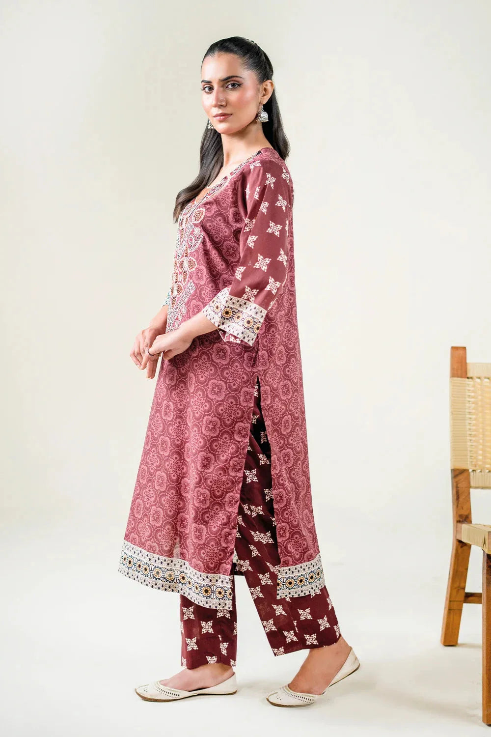 2 Piece - Embroidered Printed Lawn Shirt & Trouser