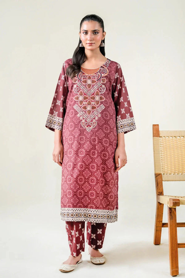 2 Piece - Embroidered Printed Lawn Shirt & Trouser