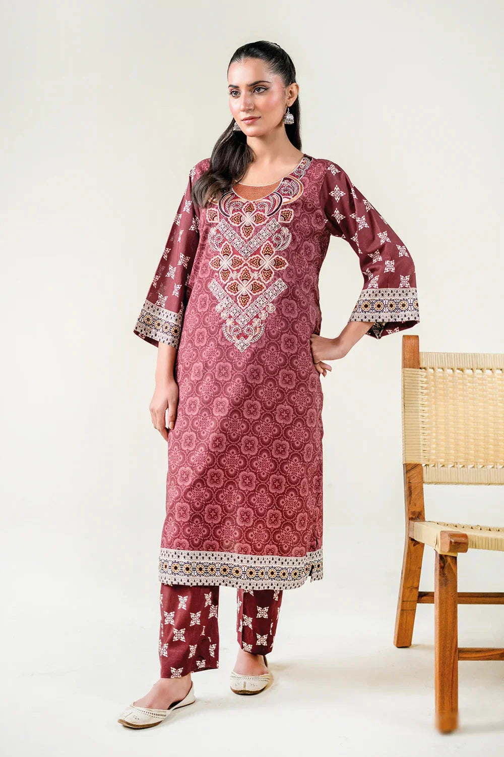 2 Piece - Embroidered Printed Lawn Shirt & Trouser