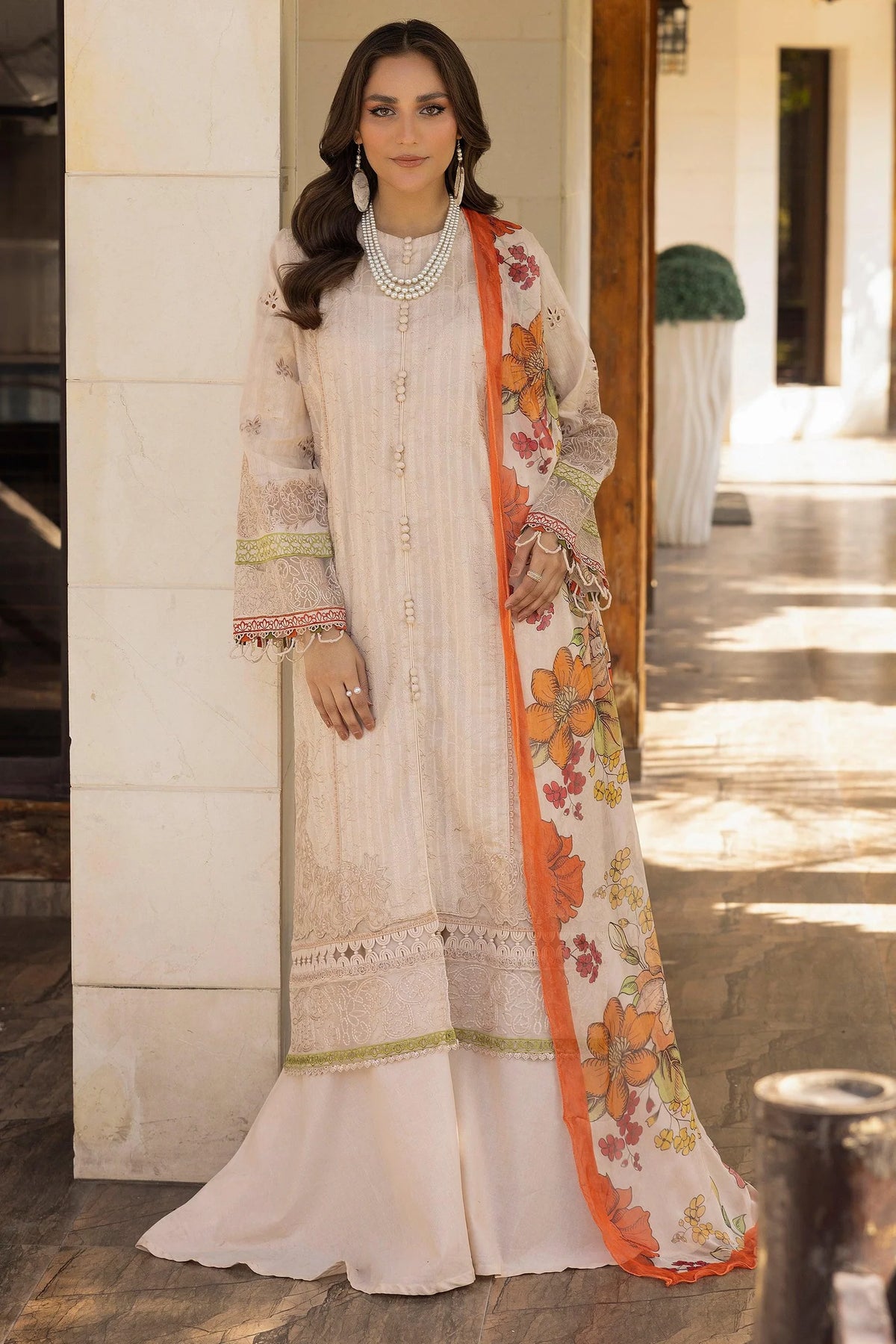 3 Piece - Unstitched Embroidered Premium Lawn