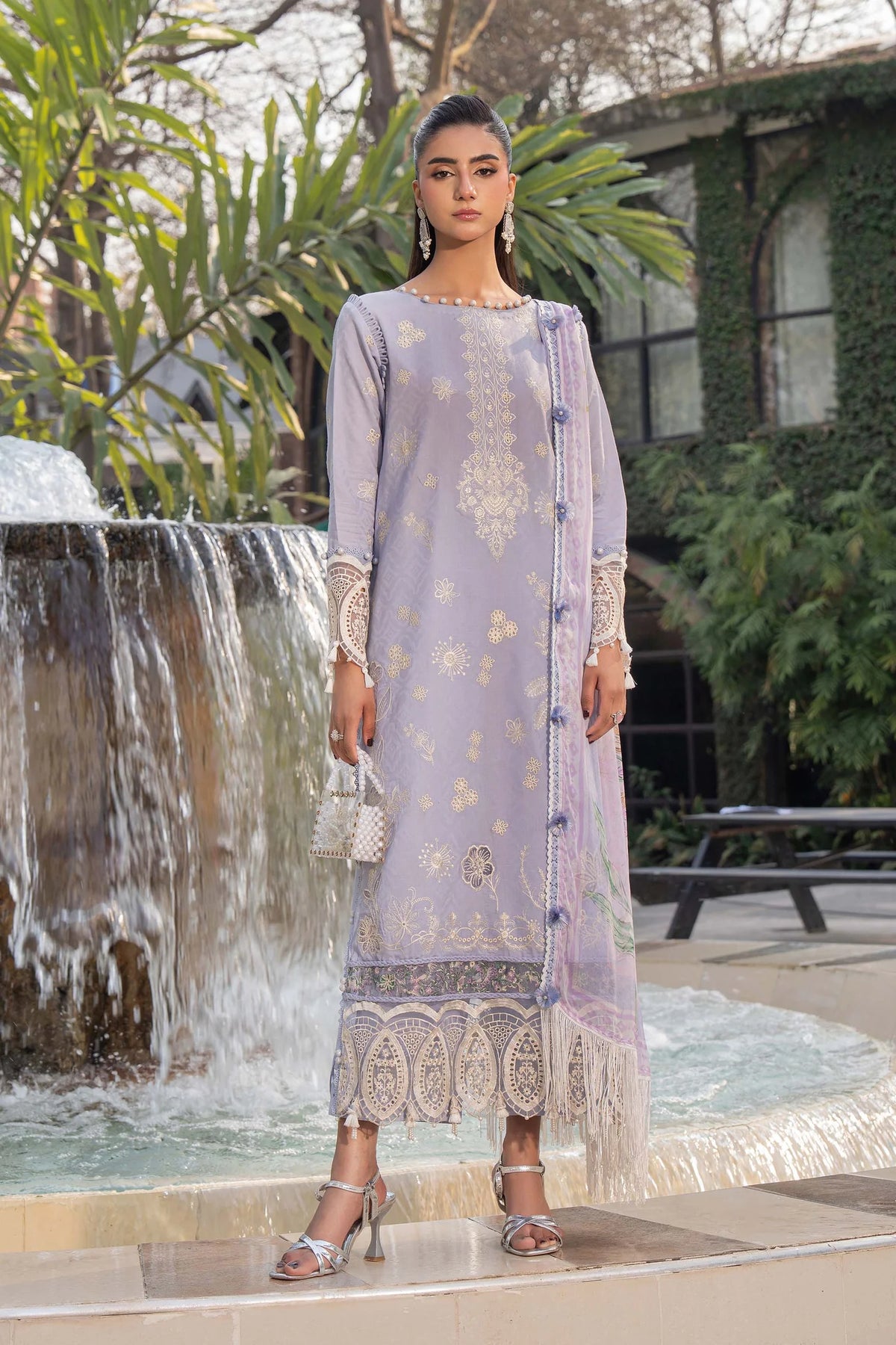 3 Piece - Unstitched Embroidered Premium  Lawn