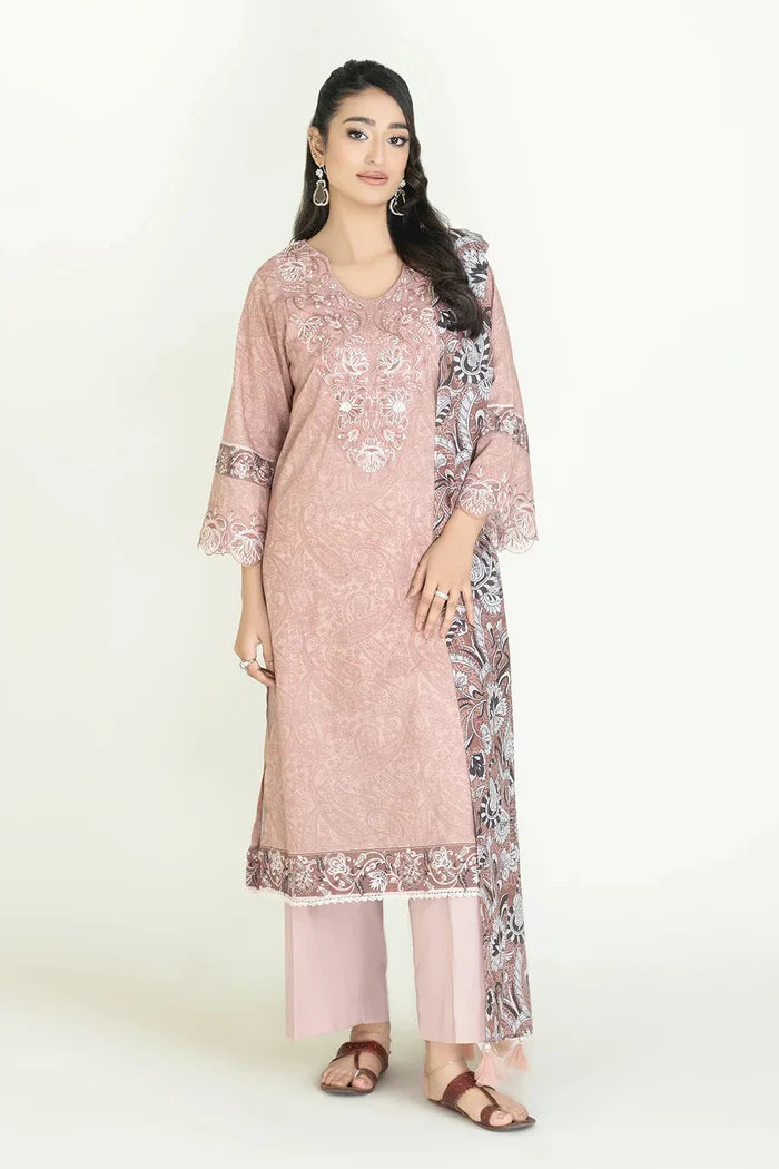 3 Piece - Stitched Embroidered Lawn Suit