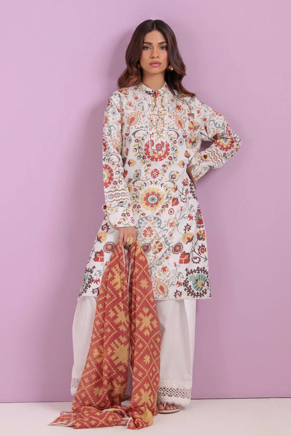 3 Piece - Printed Lawn Suit
